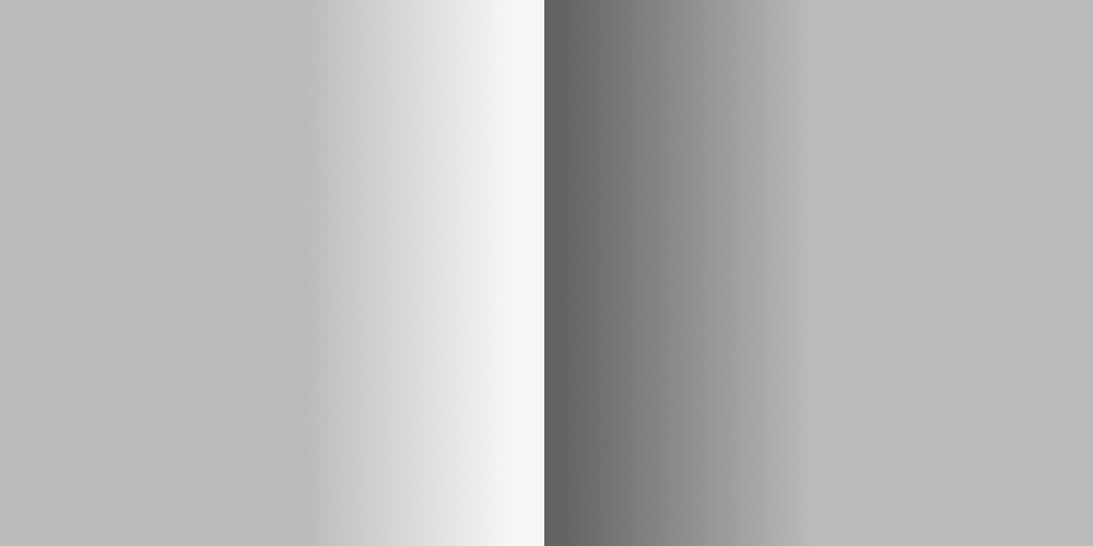 Two gray areas that meet at a sharp edge where one side gets lighter and the other darker