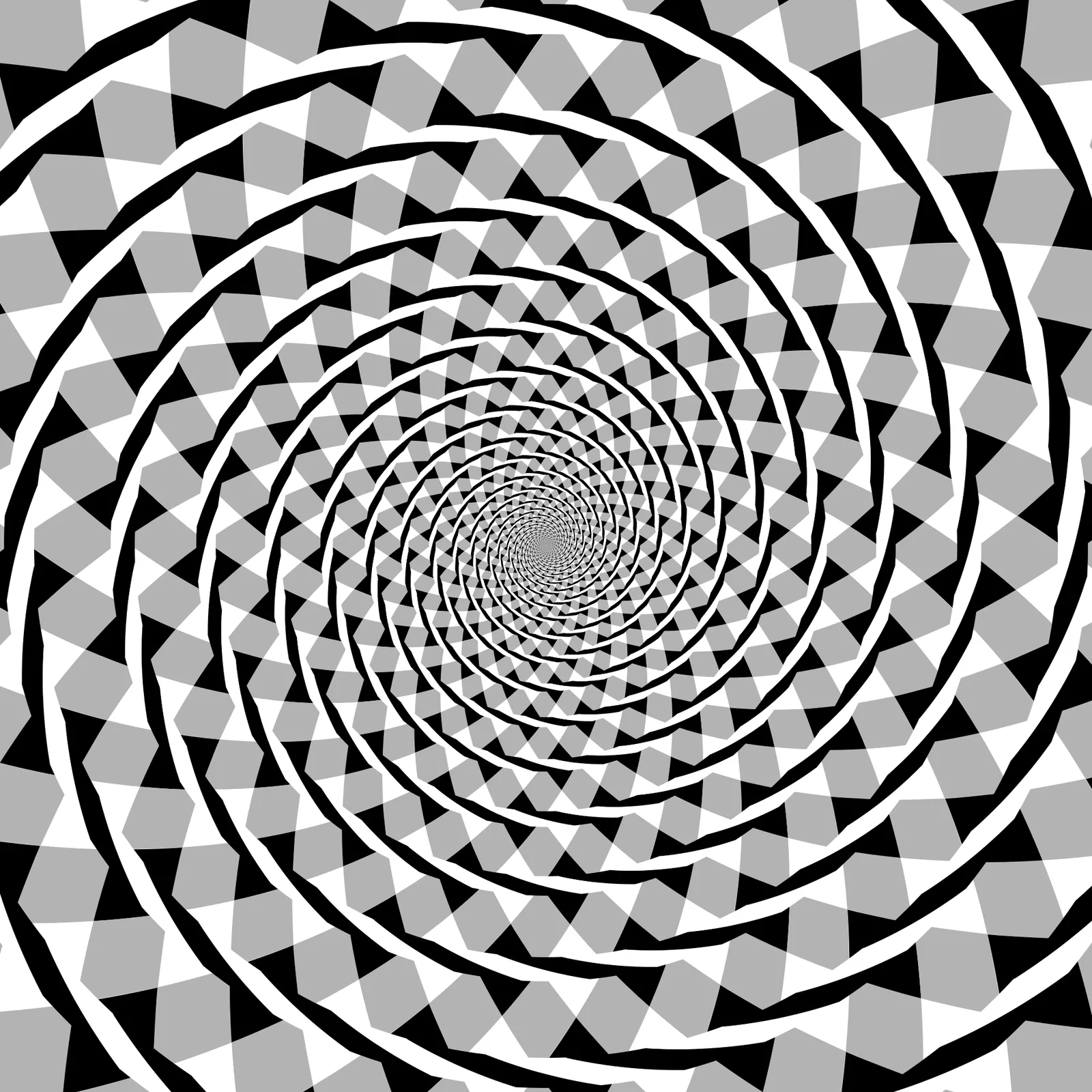 A pattern that looks like a spiral twisting into the center
