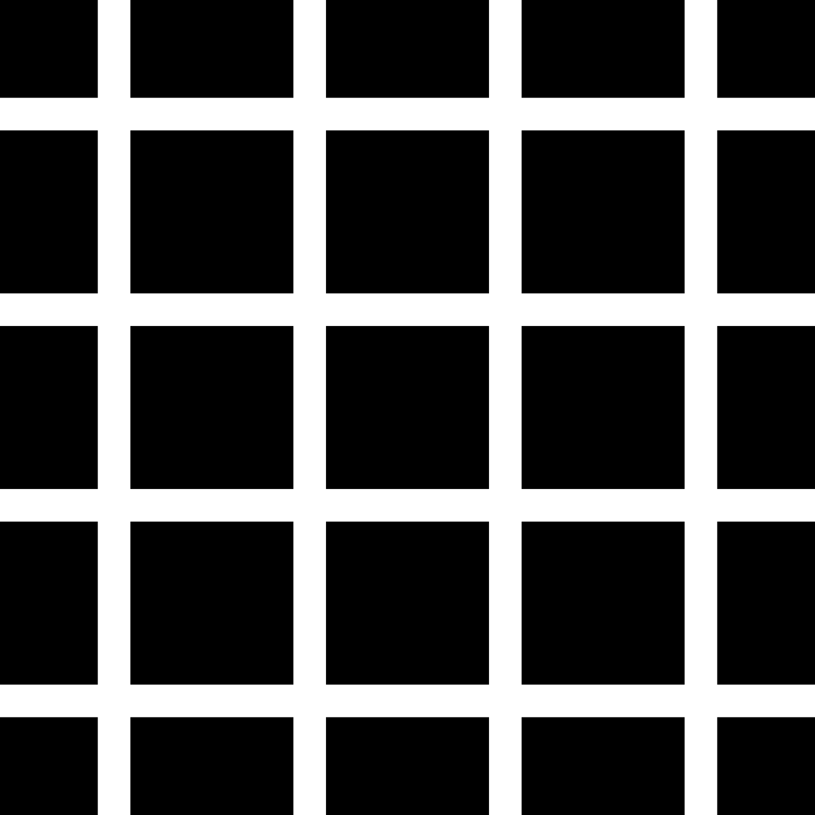 Black squares separated by white lines