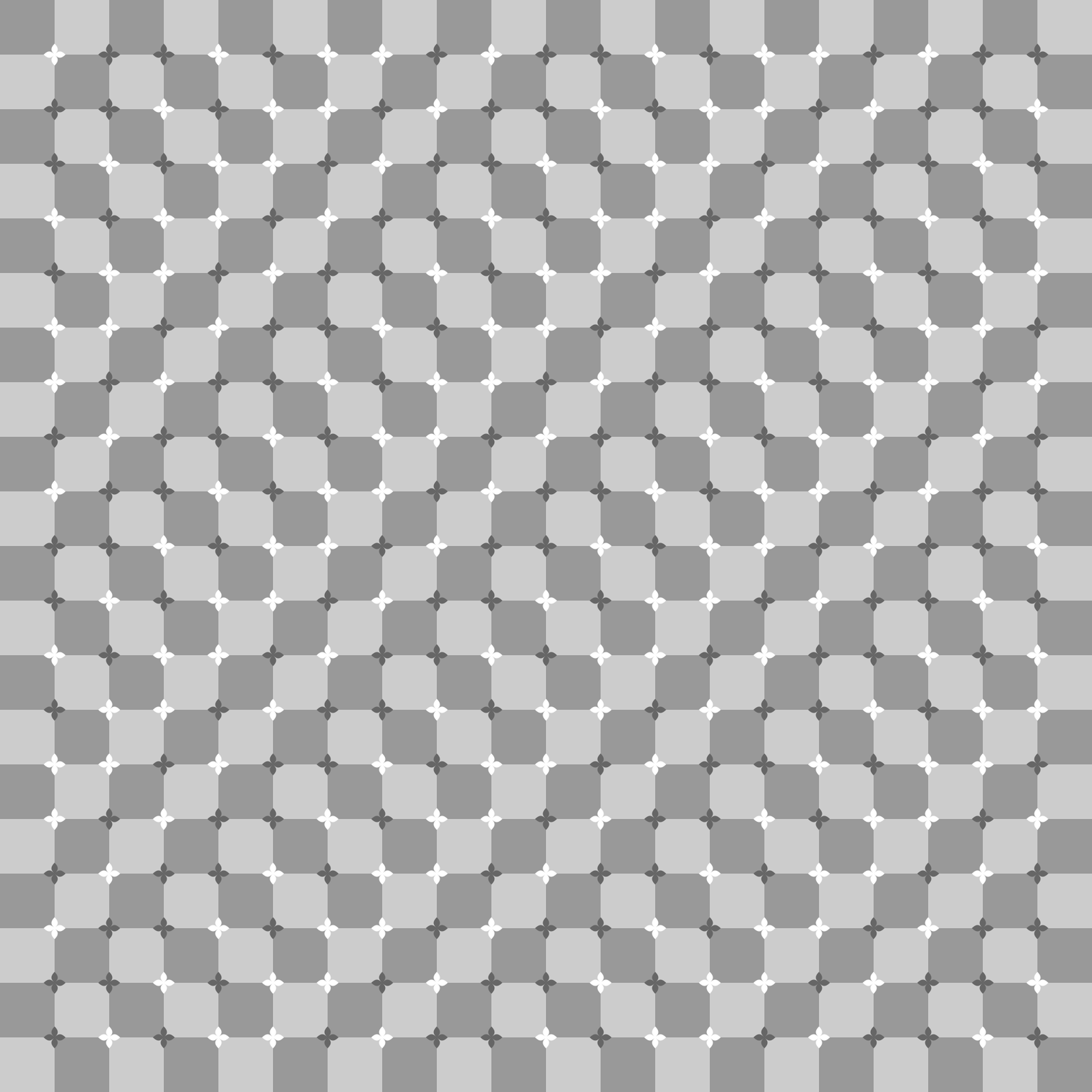 A gray checked pattern with small light and dark corners on each check