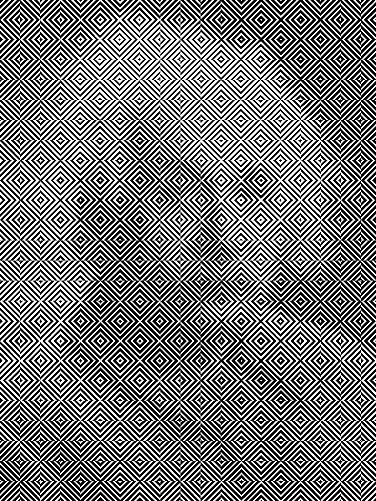 A maze of black and white zigzag lines