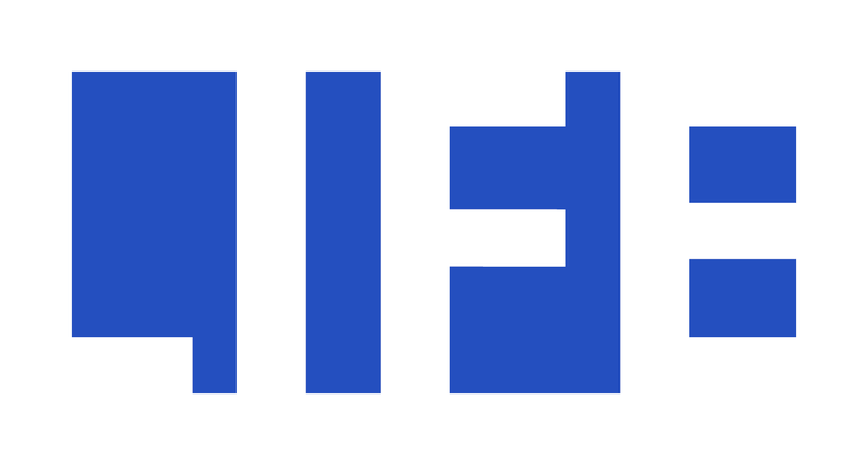 Blue blocks with white gaps between them