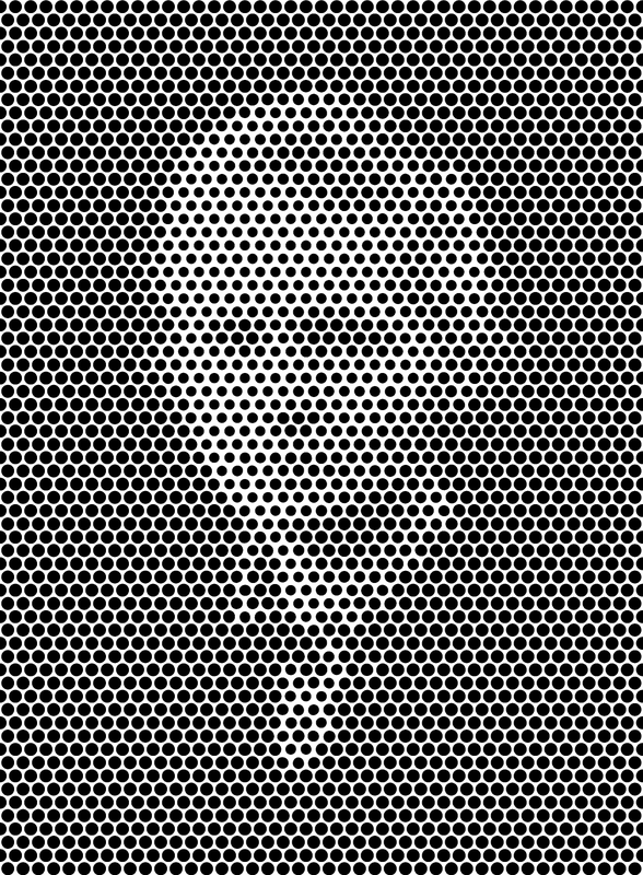 Rows of black dots on white