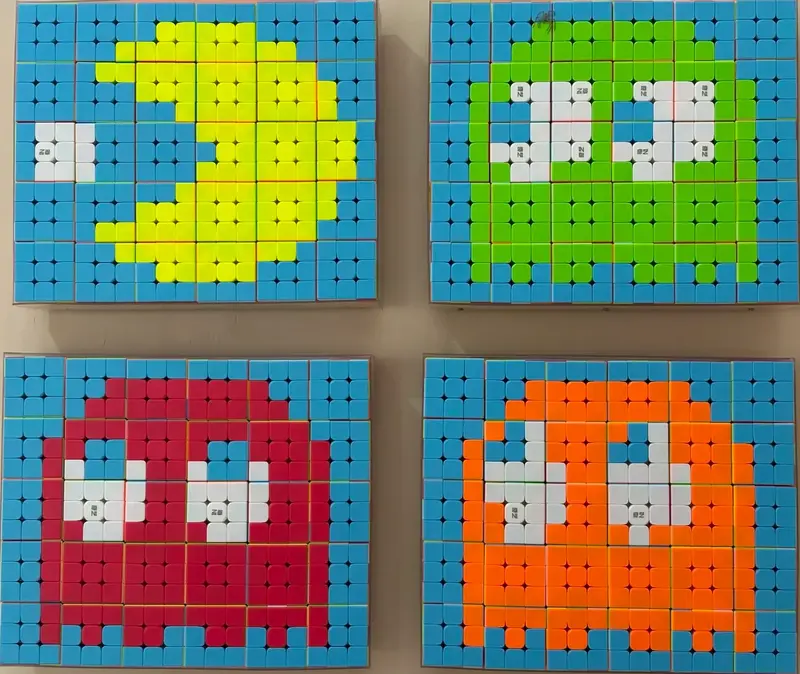 Pac-Man Cube Mosaic