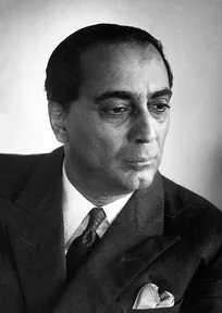 A photograph of Homi Bhabha in the 1960s