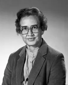 A photograph of Katherine Johnson at NASA in 1983