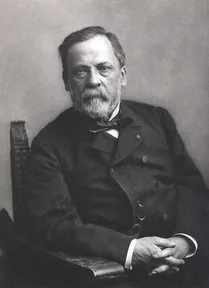 A photograph of Louis Pasteur with a gray beard