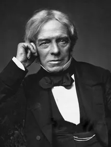 A photograph of Michael Faraday