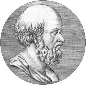 An old drawing imagining Eratosthenes as a bearded man
