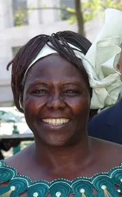 A photograph of Wangari Maathai