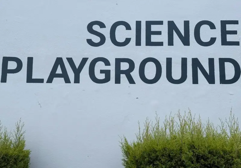 Our sign on the outside wall